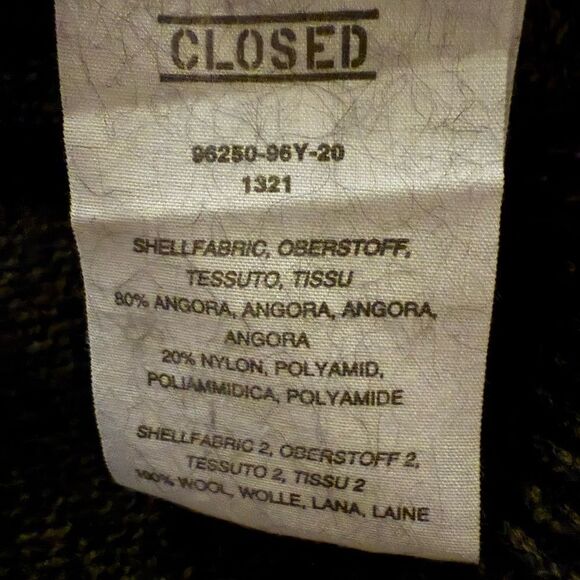 Closed Black nad Gray long sleeved mid length cardigan S - Picture 11 of 13